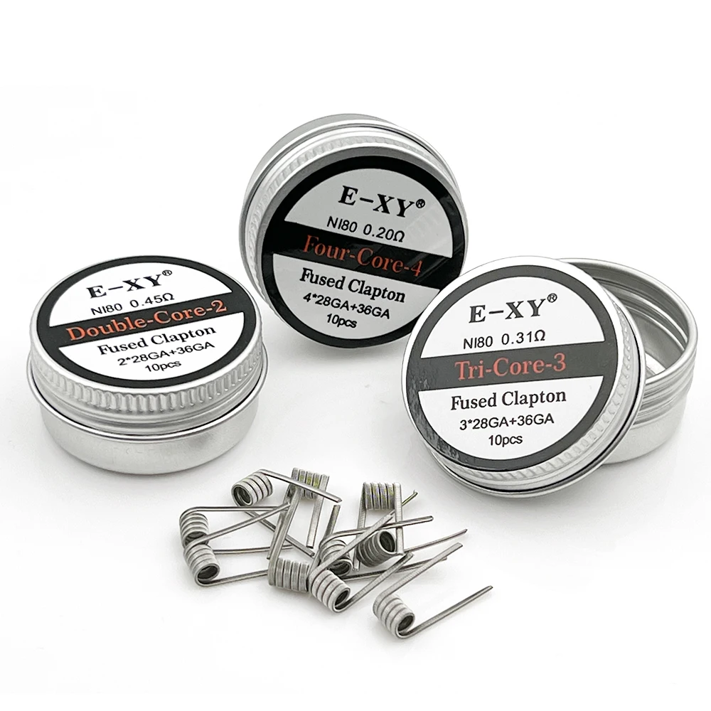 Clapton Wire Pre Built - 10szt/pudełko Ni80 Prebuilt Coil 28GA 36GA