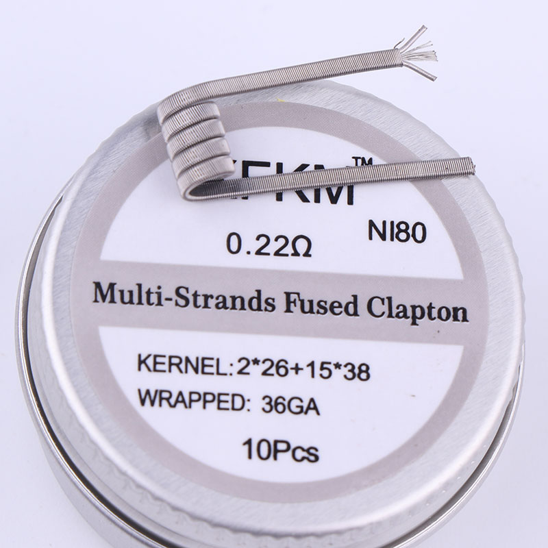 Nowy XFKM 10 sztuk/pudło NI80  – Clapton Wire Pre Built recenzja i cena